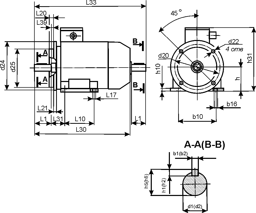Таблица сравнения и подбора замены электродвигателей АИС на АИР. IM1001, IM1081, В3.